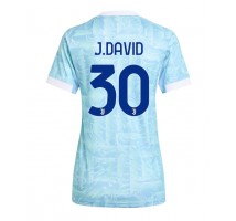 Juventus Jonathan David #30 Koszulka Wyjazdowa damskie 2025-26 Krótki Rękaw